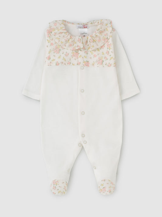 Mighty Love - Babygrow em Algodão com Detalhes Florais Olívia