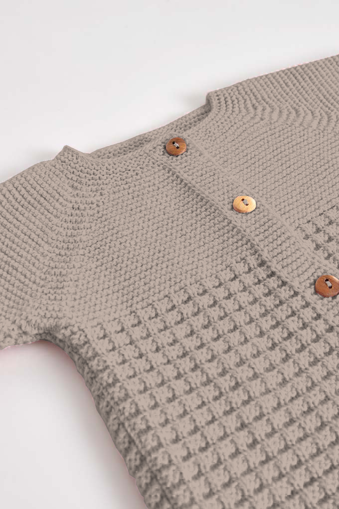 Casaco Bebé Malha Waffle