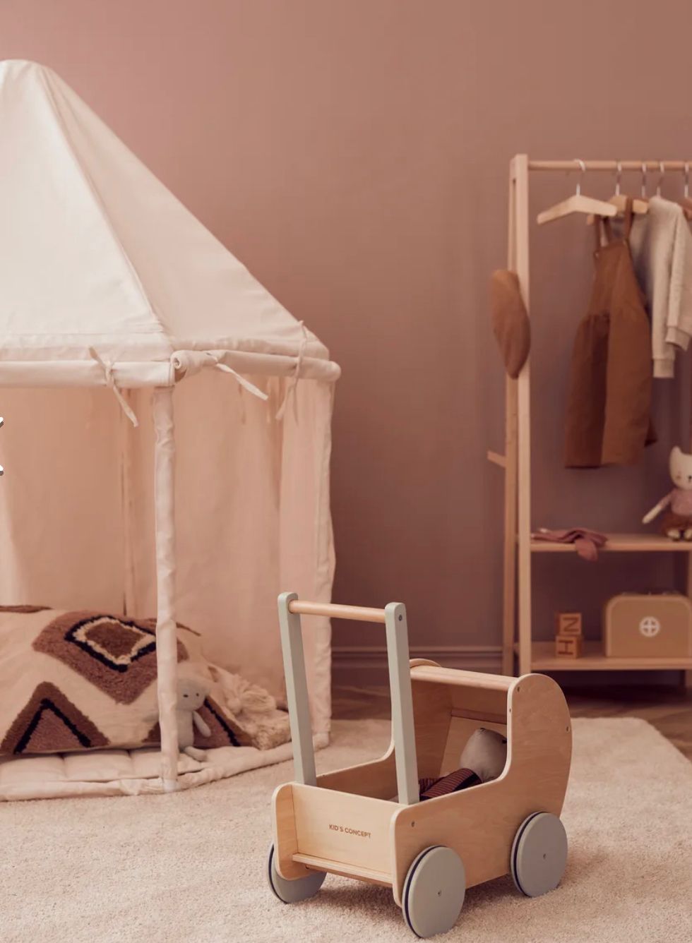 Carrinho de Madeira para Boneca