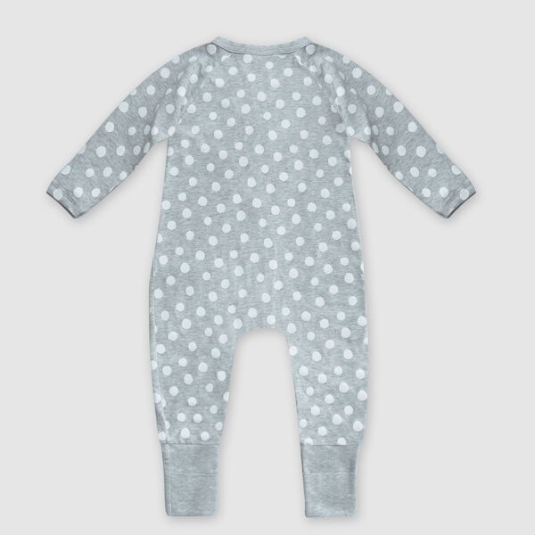 Pijama de bebé estampado bolinhas brancas