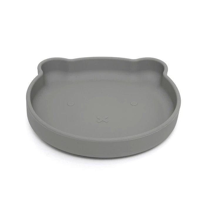 Prato com ventosa - Urso Pewter Green - Loja Papás & Bebés