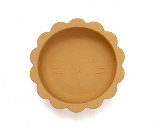Taça com ventosa - Leão Ocre - Loja Papás & Bebés
