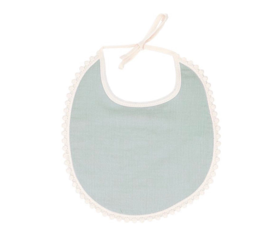 Babete de algodão verde água
