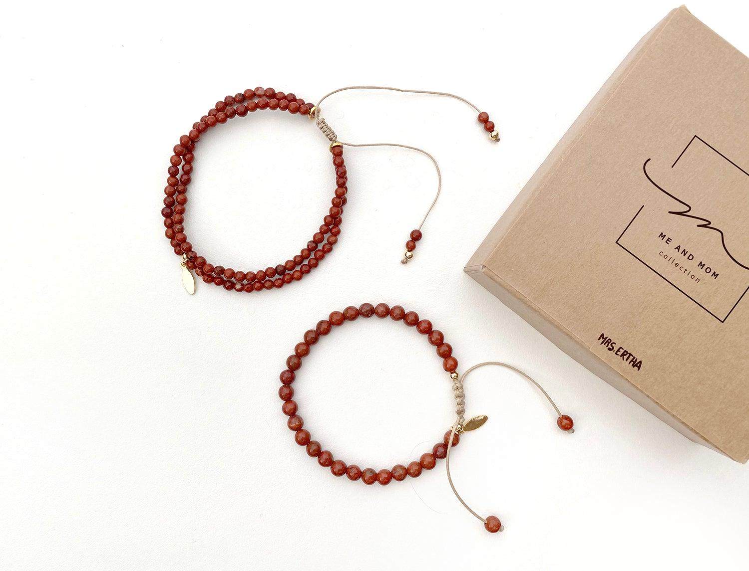 Pulseira Me&Mom - Red Jasper Set - Loja Papás & Bebés