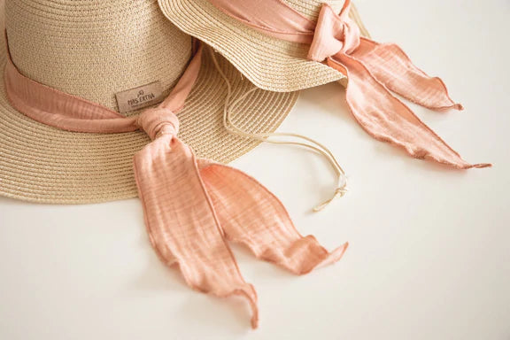 Chapéu de Palha Criança - Straw, Blush, Pearl - Loja Papás & Bebés