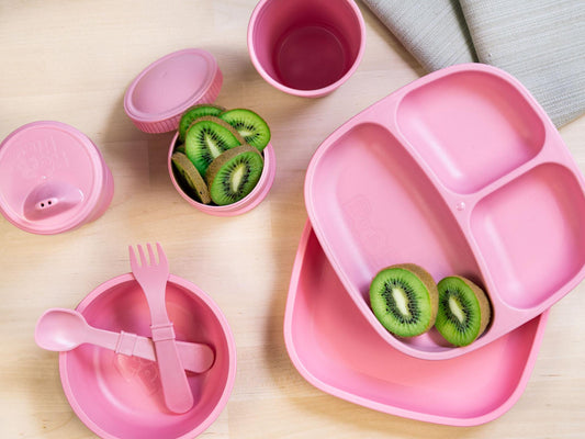 Prato c/ Divisórias - Rosa Claro - Loja Papás & Bebés