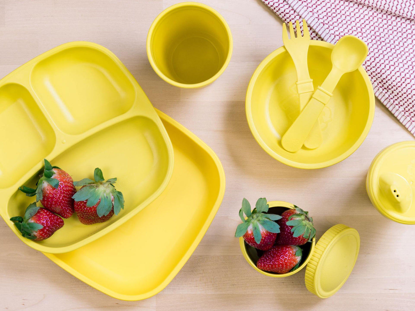 Prato c/ Divisórias - Amarelo - Loja Papás & Bebés