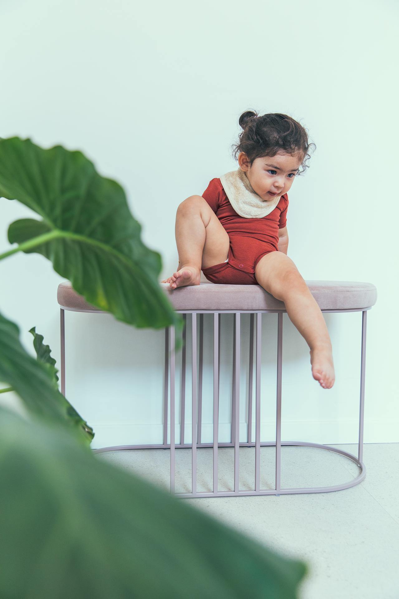 Bandana de Fibra de Bambu Orgânica - Branca - Loja Papás & Bebés