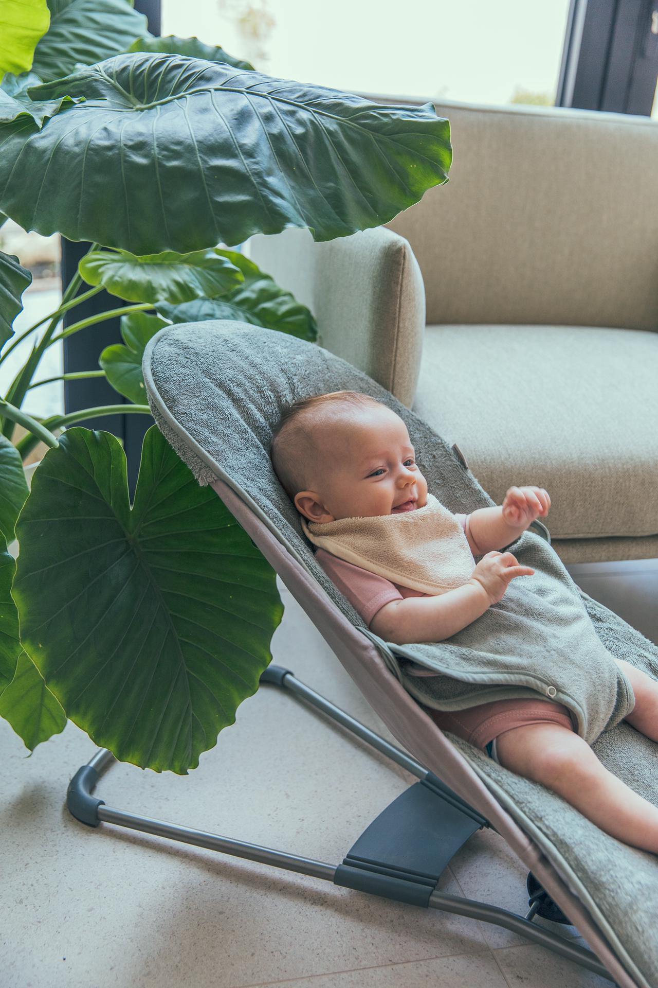 Bandana de Fibra de Bambu Orgânica - Silver Grey - Loja Papás & Bebés