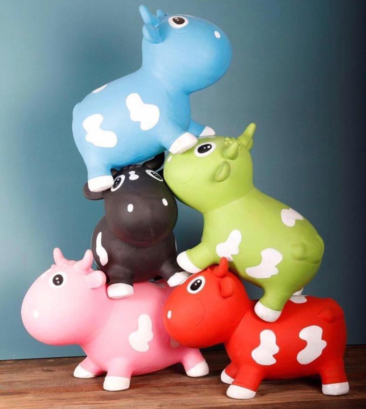 Vaca Saltitante Rosa Pastel - Loja Papás & Bebés