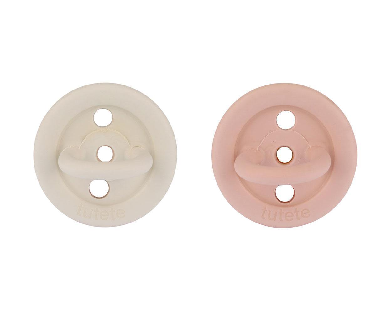 Pack de 2 Chupetas de Borracha Natural Blush/Hueso - Loja Papás & Bebés