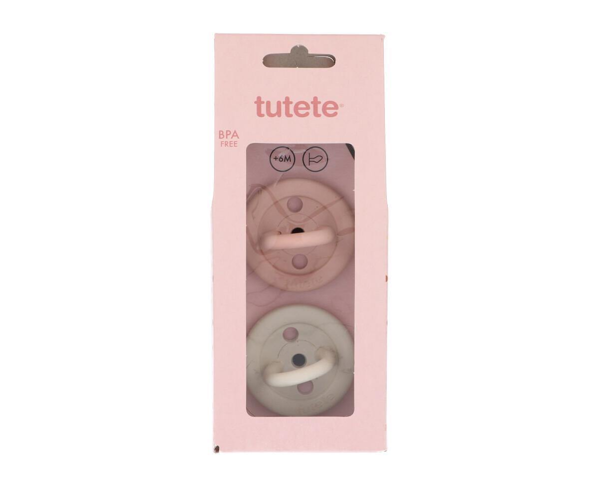 Pack de 2 Chupetas de Borracha Natural Blush/Hueso - Loja Papás & Bebés