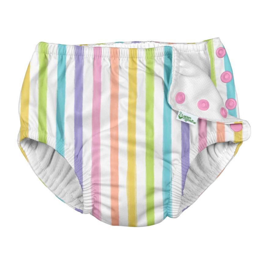 Fralda Reutilizável Para Piscina e Praia - Rainbow Stripe - Loja Papás & Bebés