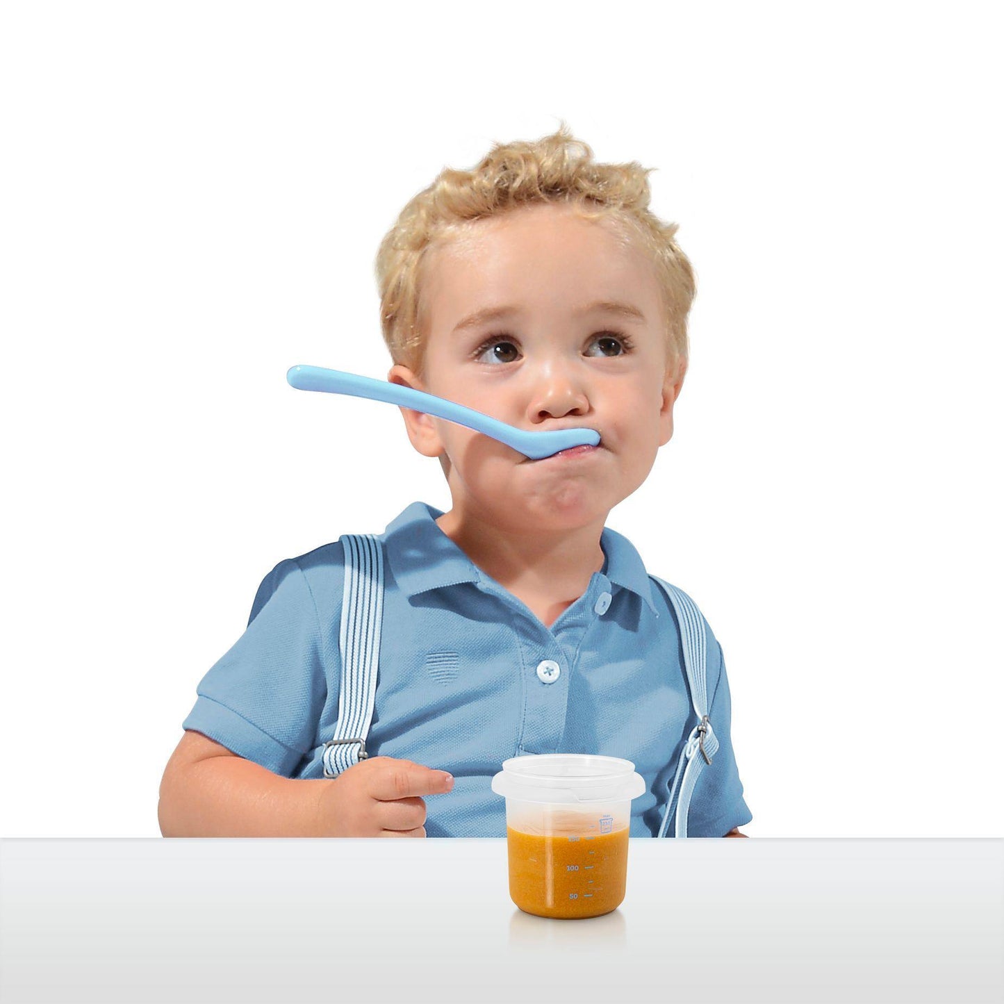 Conjunto de 4 Recipientes Herméticos - Azul - Loja Papás & Bebés