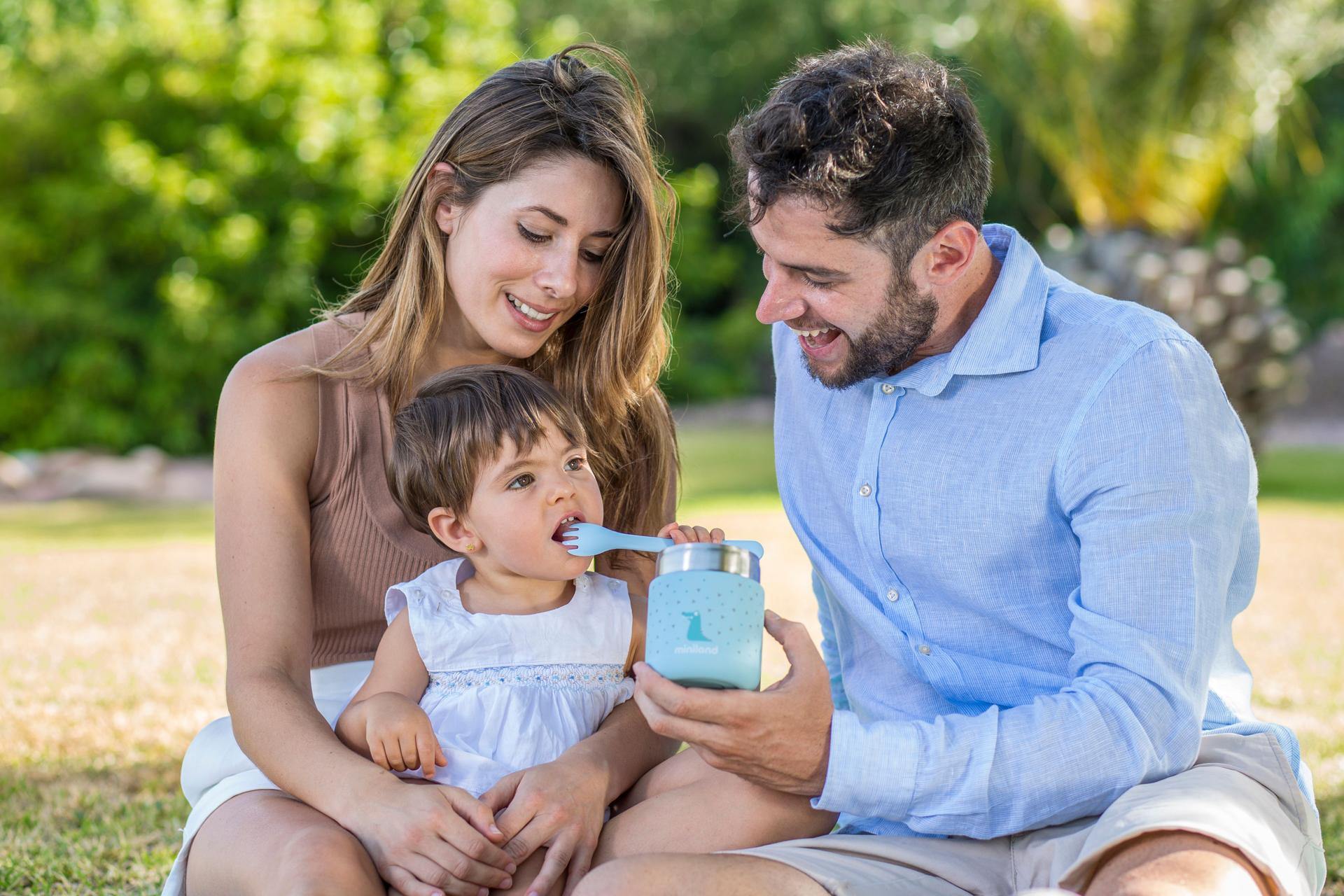 Conjunto de Talheres - Azul - Loja Papás & Bebés
