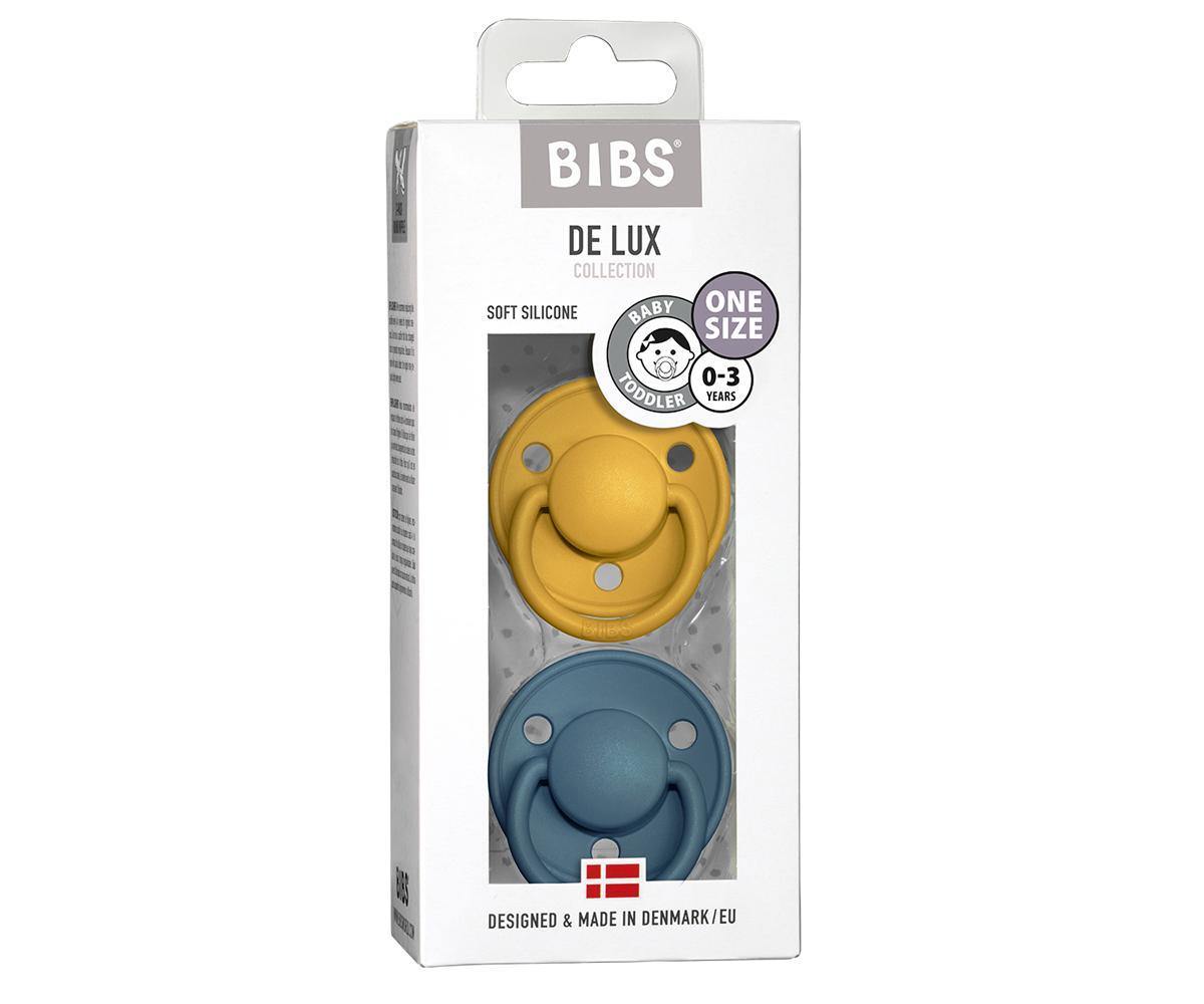 Bibs De Lux Silicone - Mustard/Petrol - Loja Papás & Bebés