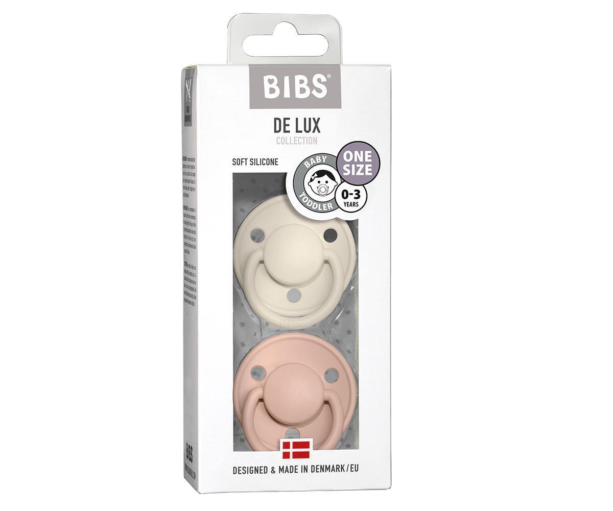 Bibs De Lux Silicone - Ivory/Blush - Loja Papás & Bebés