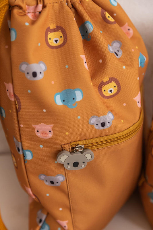 Mochila Saco Impermeável Personalizável - Animal Friends - Loja Papás & Bebés