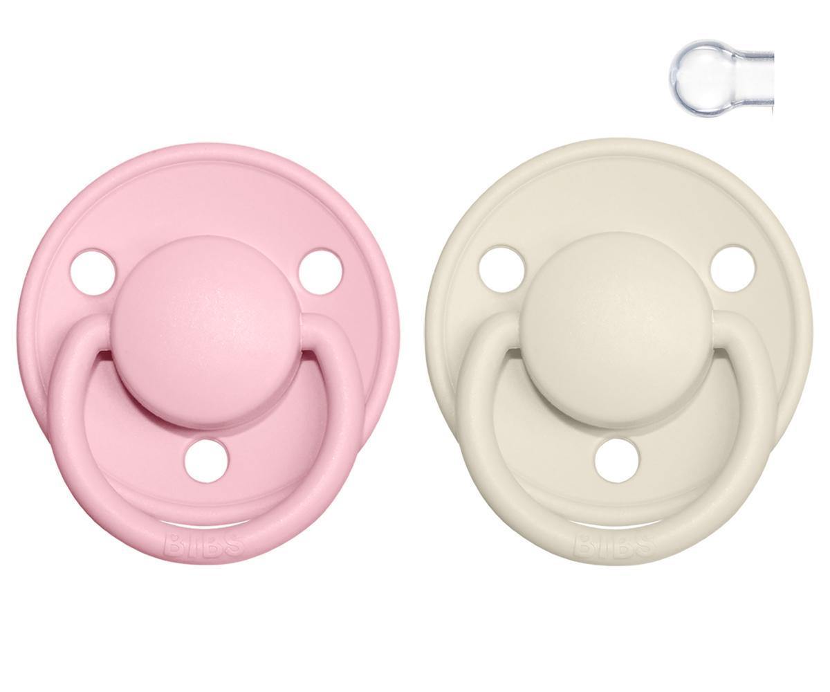 Bibs De Lux Silicone - Ivory/Baby Pink - Loja Papás & Bebés