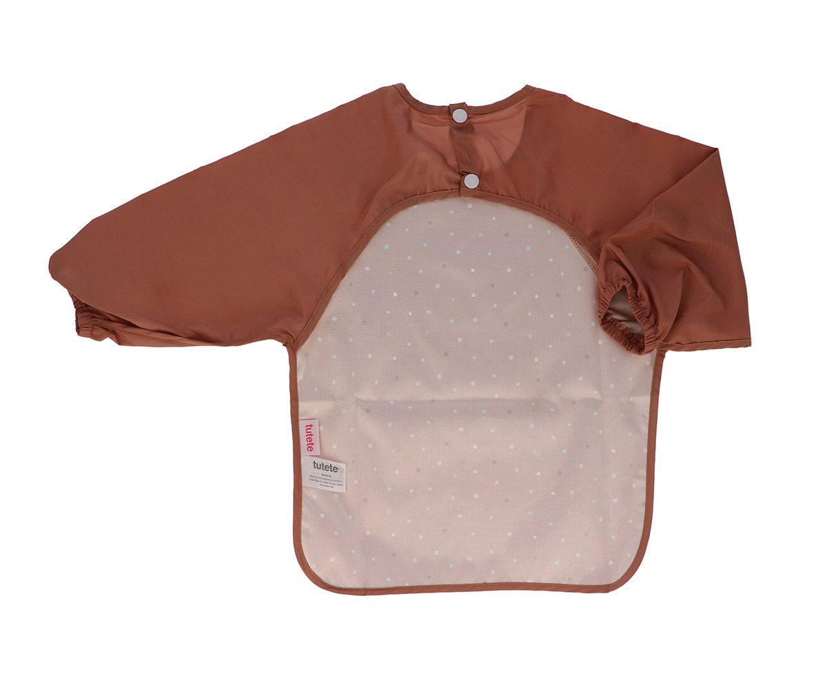 Babete com Mangas - Dots Brown - Loja Papás & Bebés