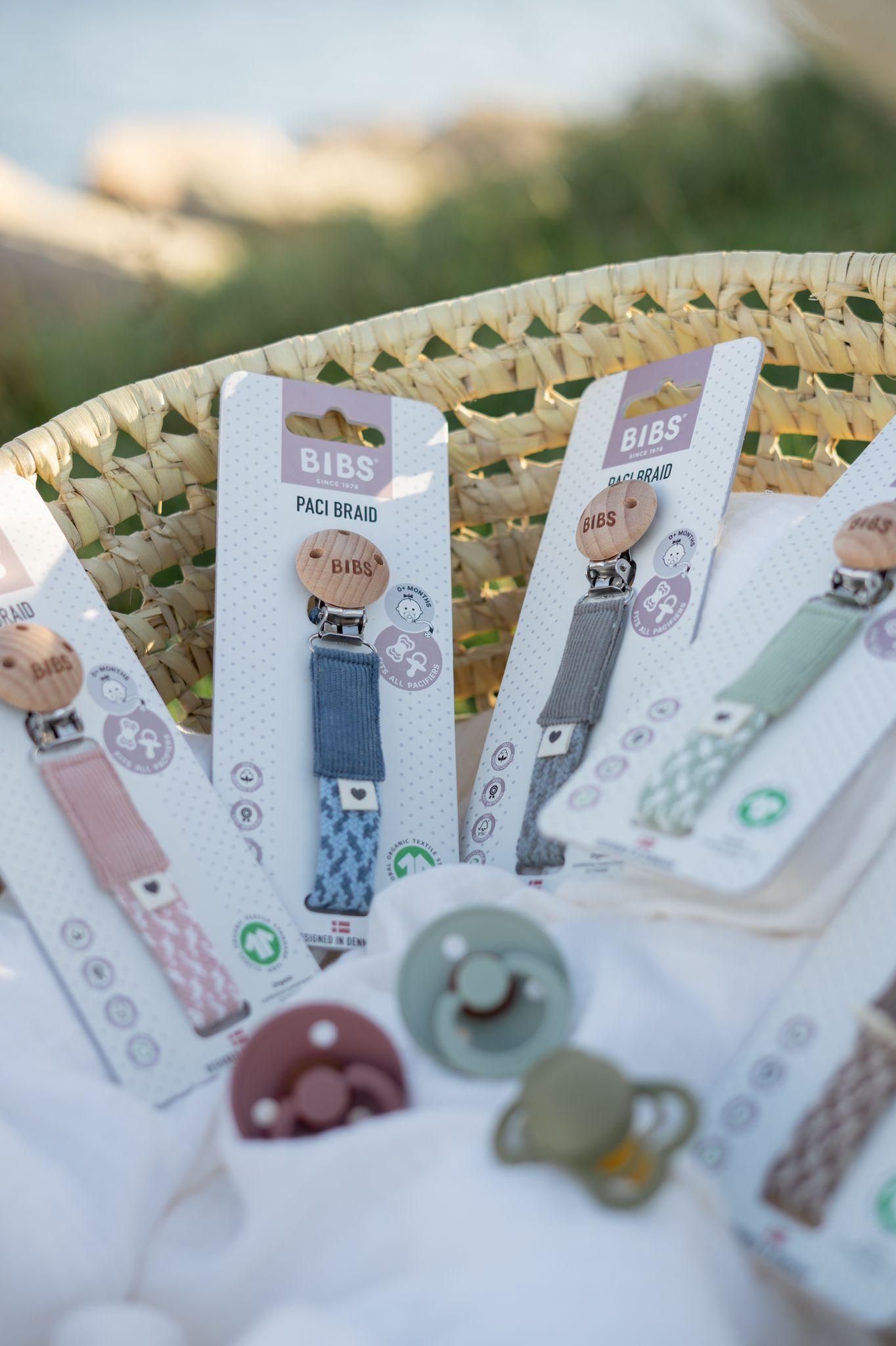 Prende-Chupetas Bibs - Dark Oak/Vanilla - Loja Papás & Bebés