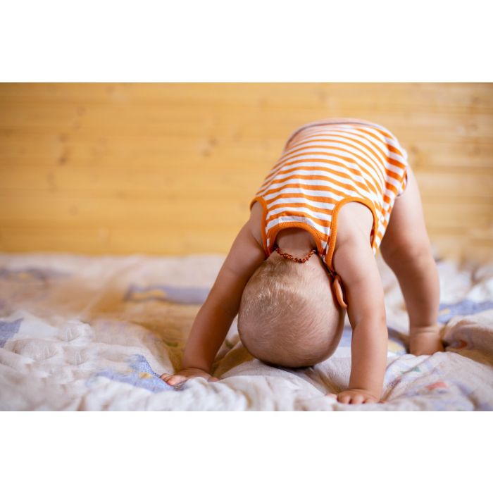 Colar de Âmbar Cognac e Chakras - Bebé - 32cm