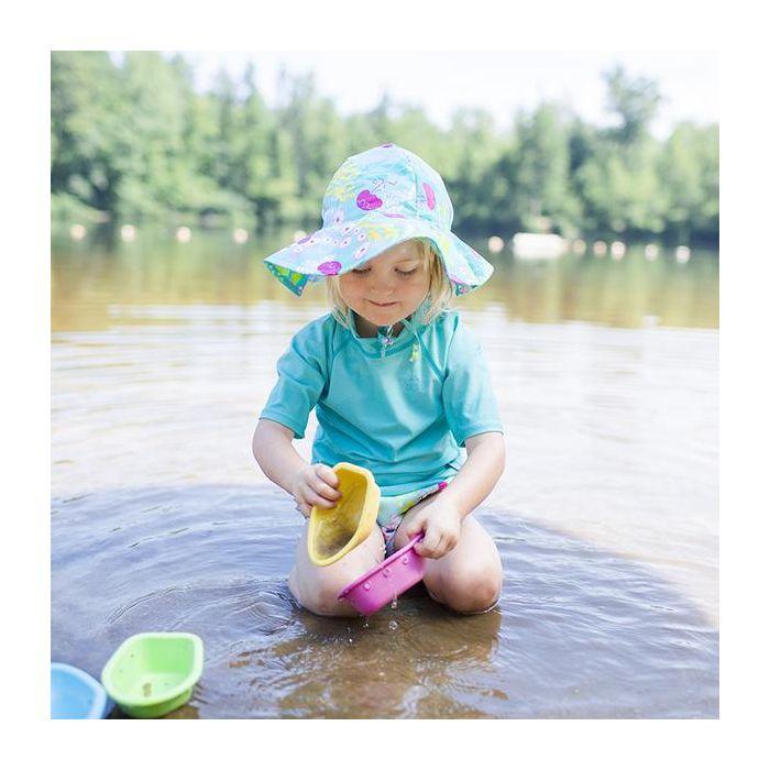Chapéu Com Proteção Solar 50+ de Aba Larga - Coral Reef - Loja Papás & Bebés