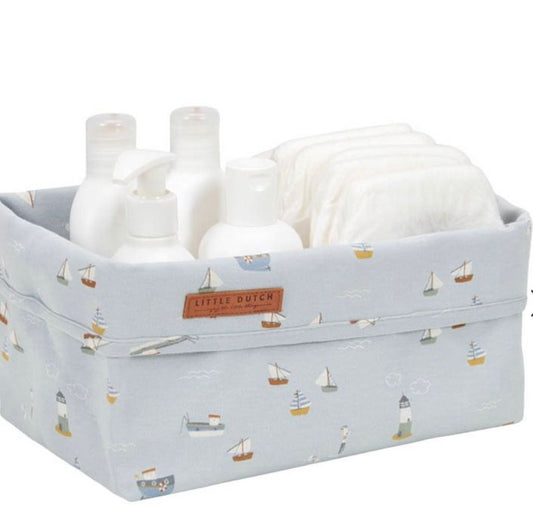 Cesto de arrumação grande Sailors Bay Blue