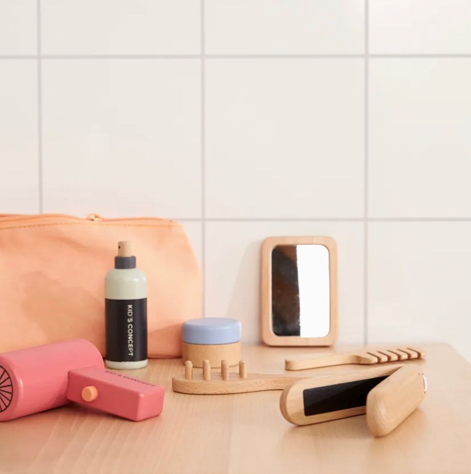 Kit Cabeleireiro de Madeira