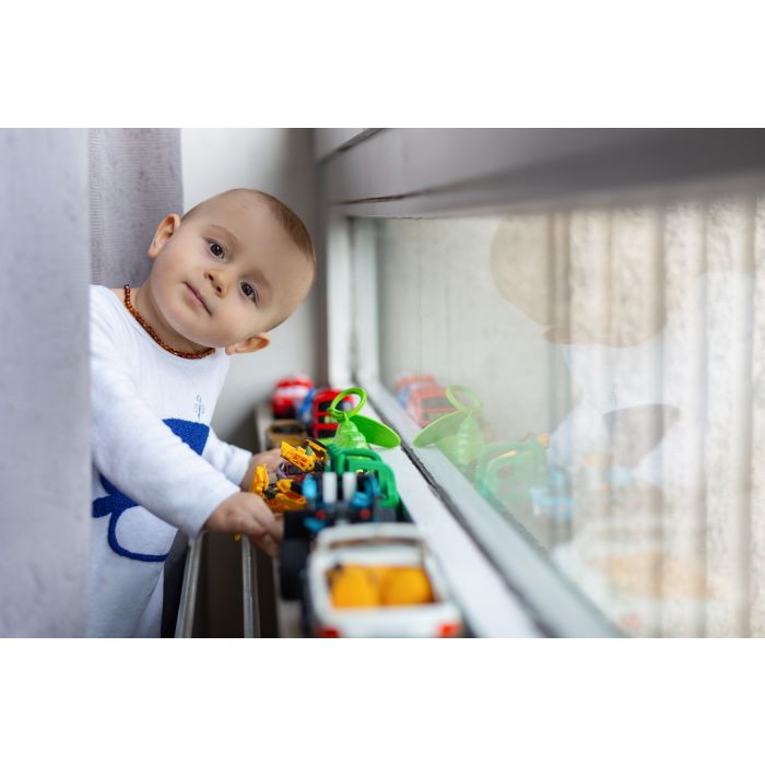 Colar de Âmbar do Báltico Light Cognac - Bebé - 32cm