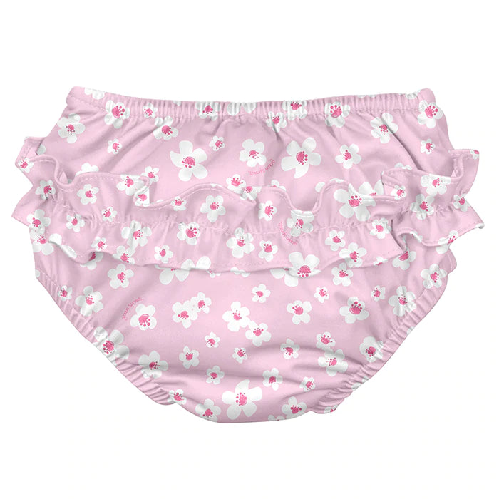 Fralda Reutilizável Para Piscina e Praia - Light Pink Small Blossoms - Loja Papás & Bebés