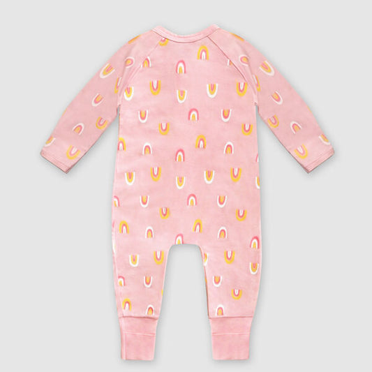 Pijama de bebé estampado arco-íris