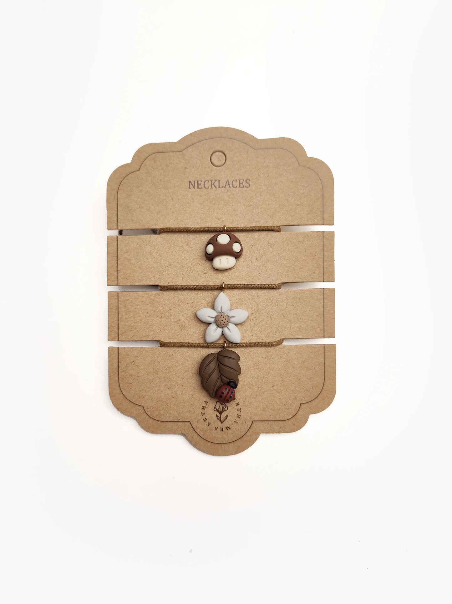 Pack 3 Colares - Mushroom + Flower + Leaf