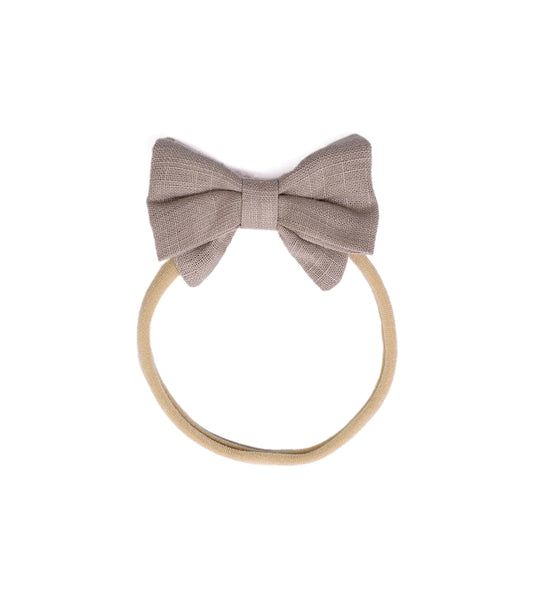Fita elástica com laço - Little Bow Headband - Taupe
