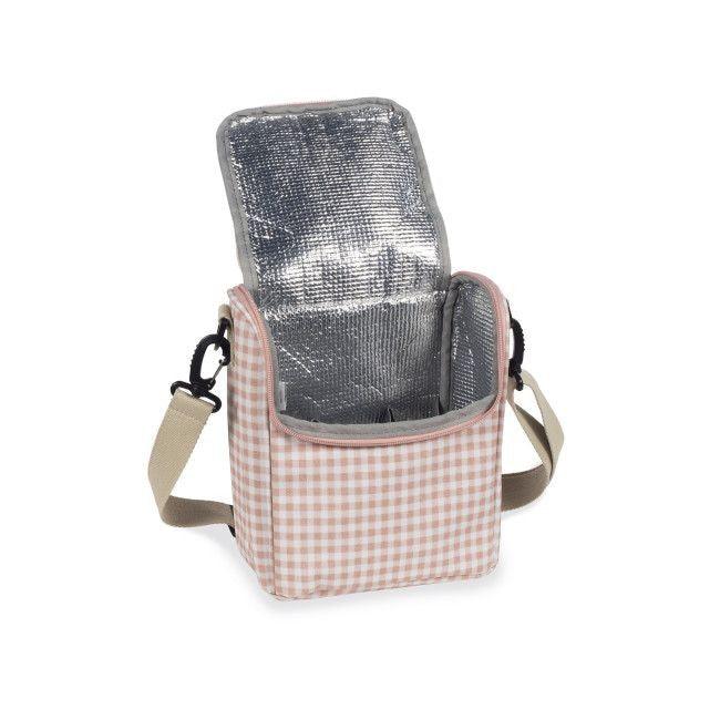 Lancheira Isotérmica I Love Vichy - Rosa - Loja Papás & Bebés