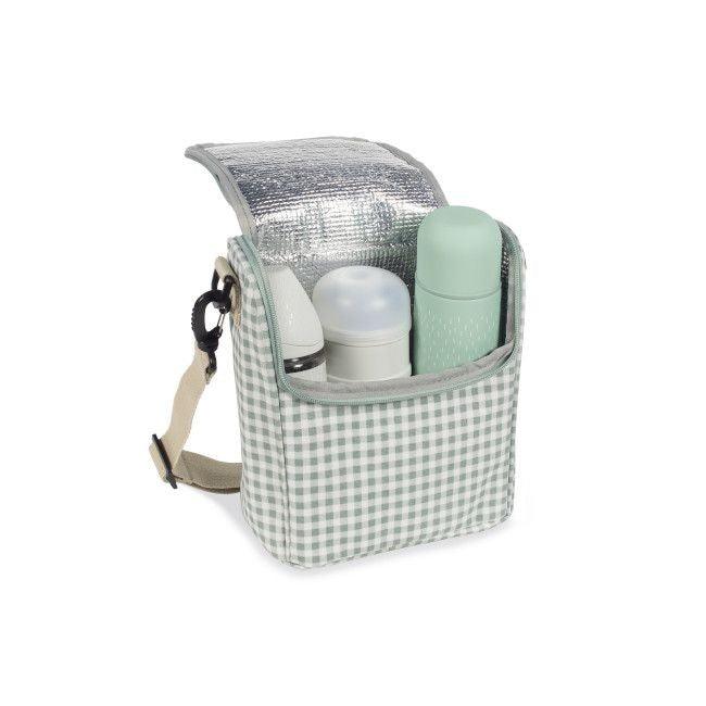 Lancheira Isotérmica I Love Vichy - Verde - Loja Papás & Bebés
