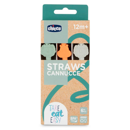 Chicco - Pack de 6 Palhinhas de Silicone