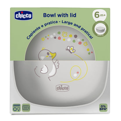 Chicco - Tigela com Tampa Chicco 6M+ Grigio