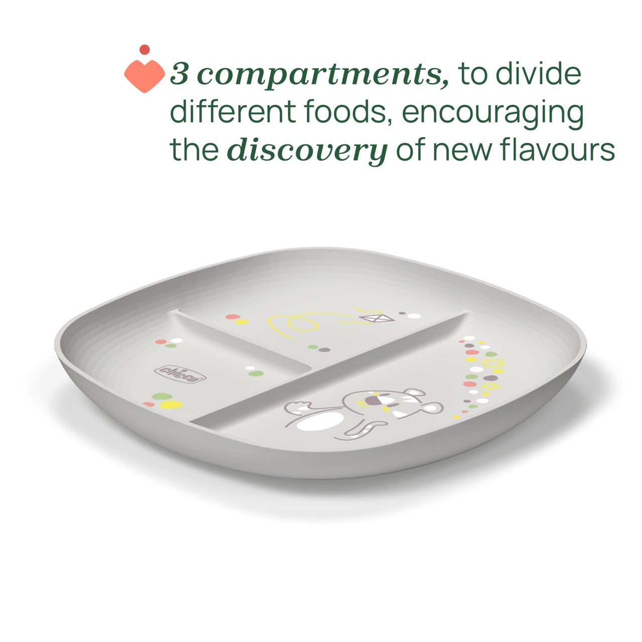 Prato com Divisórias 12M+ Grigio