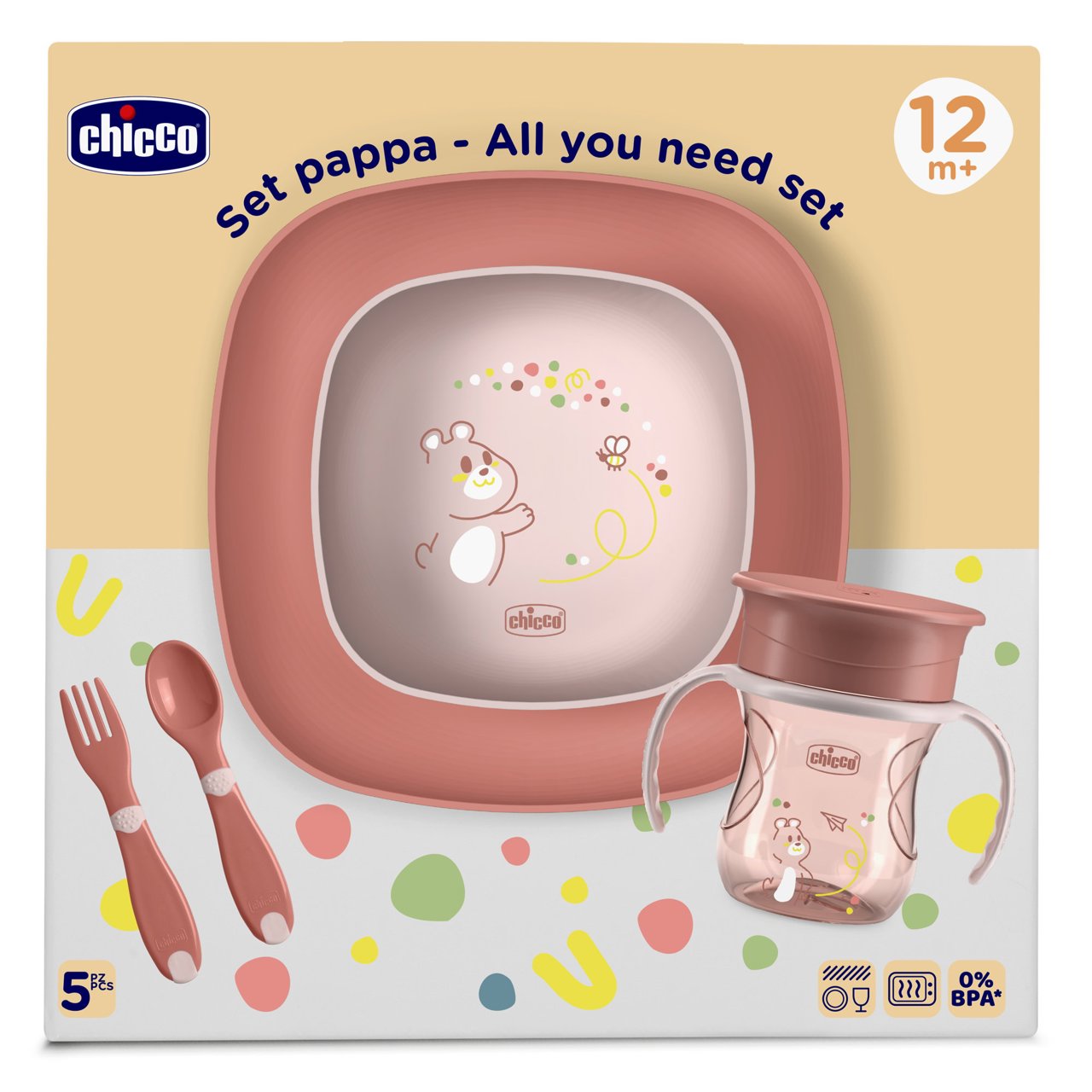 Chicco - Conjunto de Papa 12m+ Rosa