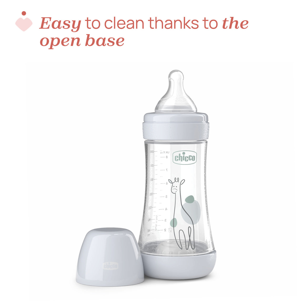 Chicco Biberão PERFECT5 - 240ml Cinza