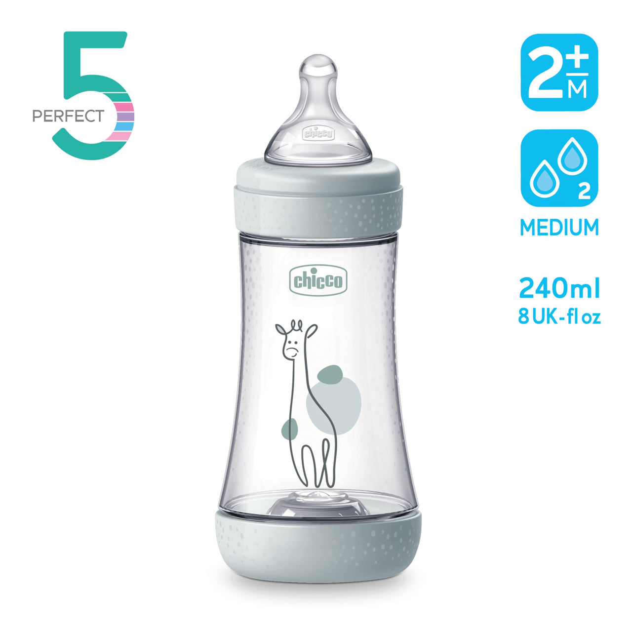 Chicco Biberão PERFECT5 - 240ml Rosa