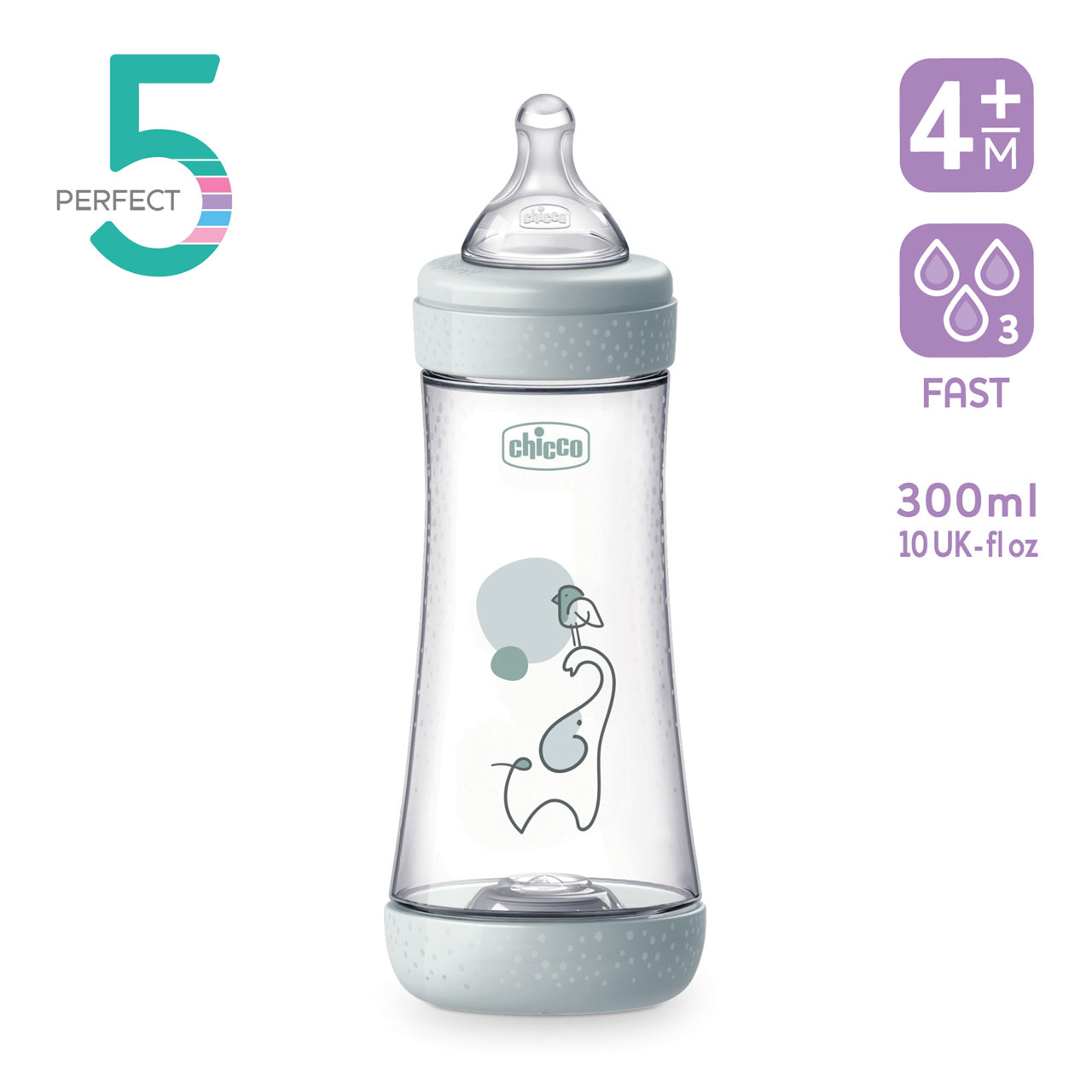 Chicco Biberão PERFECT5 -300ml Azul