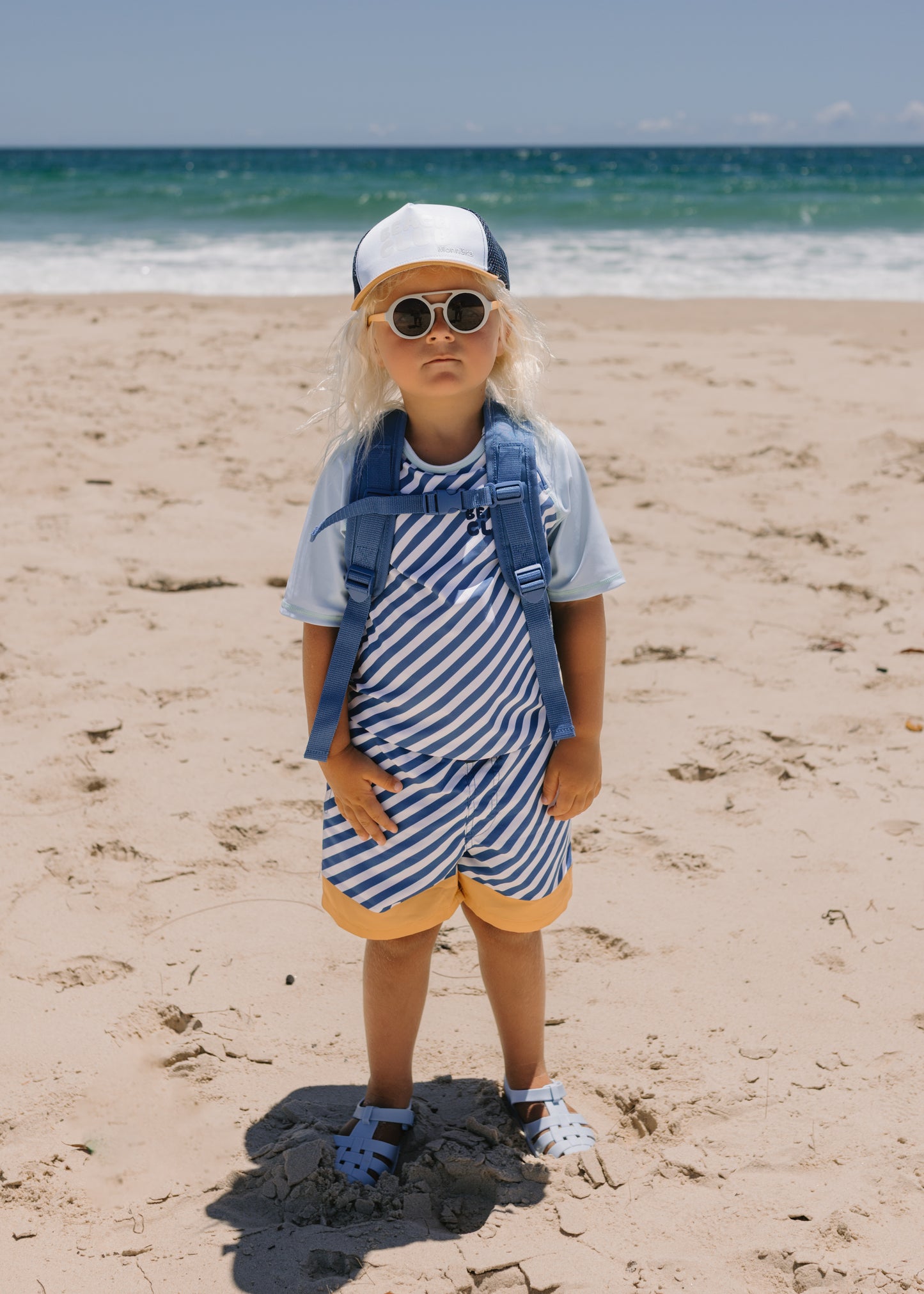 Camisola de Proteção Solar Monnëka Stripes Blues & Beyond