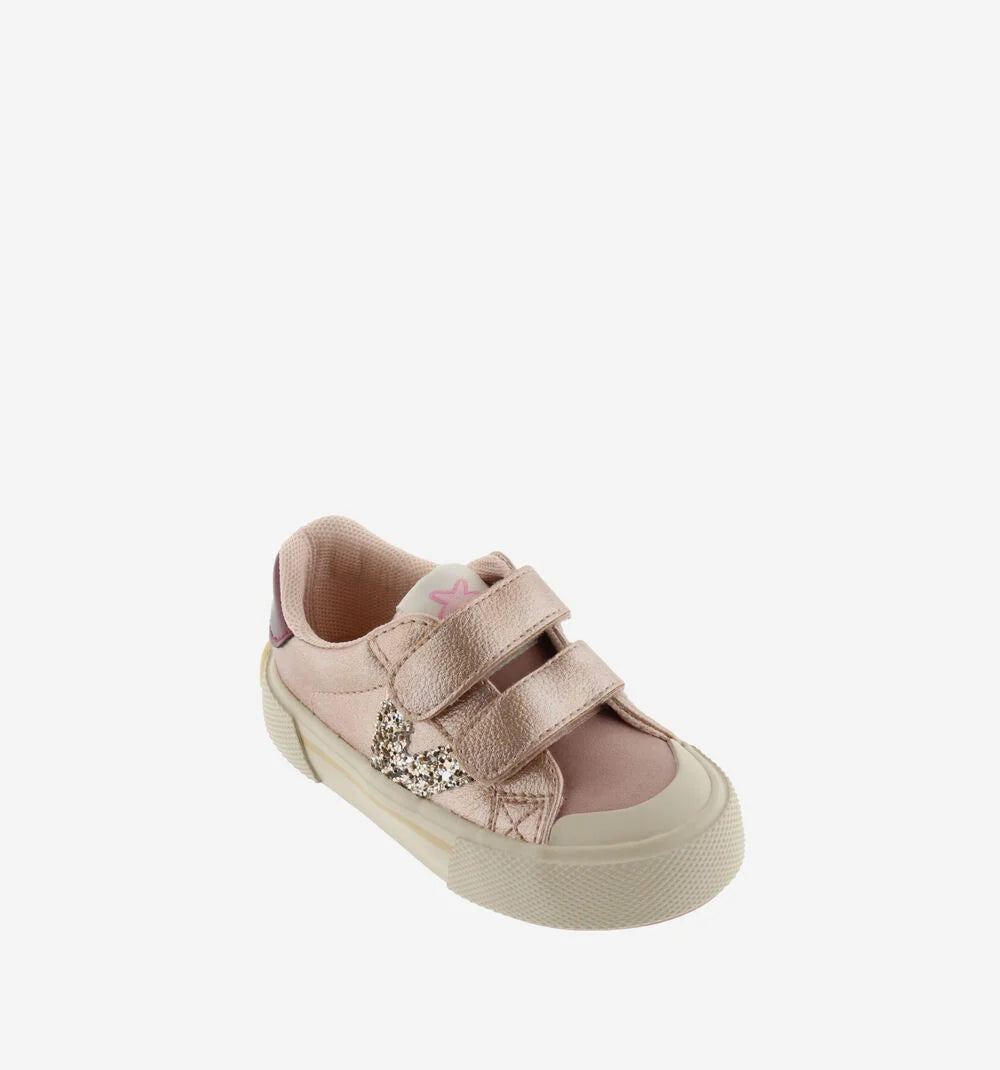Sapatilhas Victoria - Tribu Tiras Metal & Glitter Nude