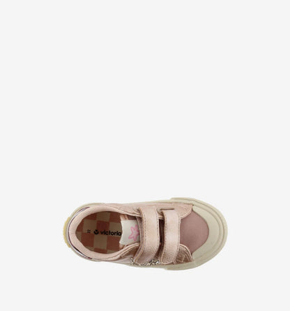 Sapatilhas Victoria - Tribu Tiras Metal & Glitter Nude