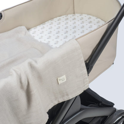 Lençol de Alcofa + Musselina Botton Flowers