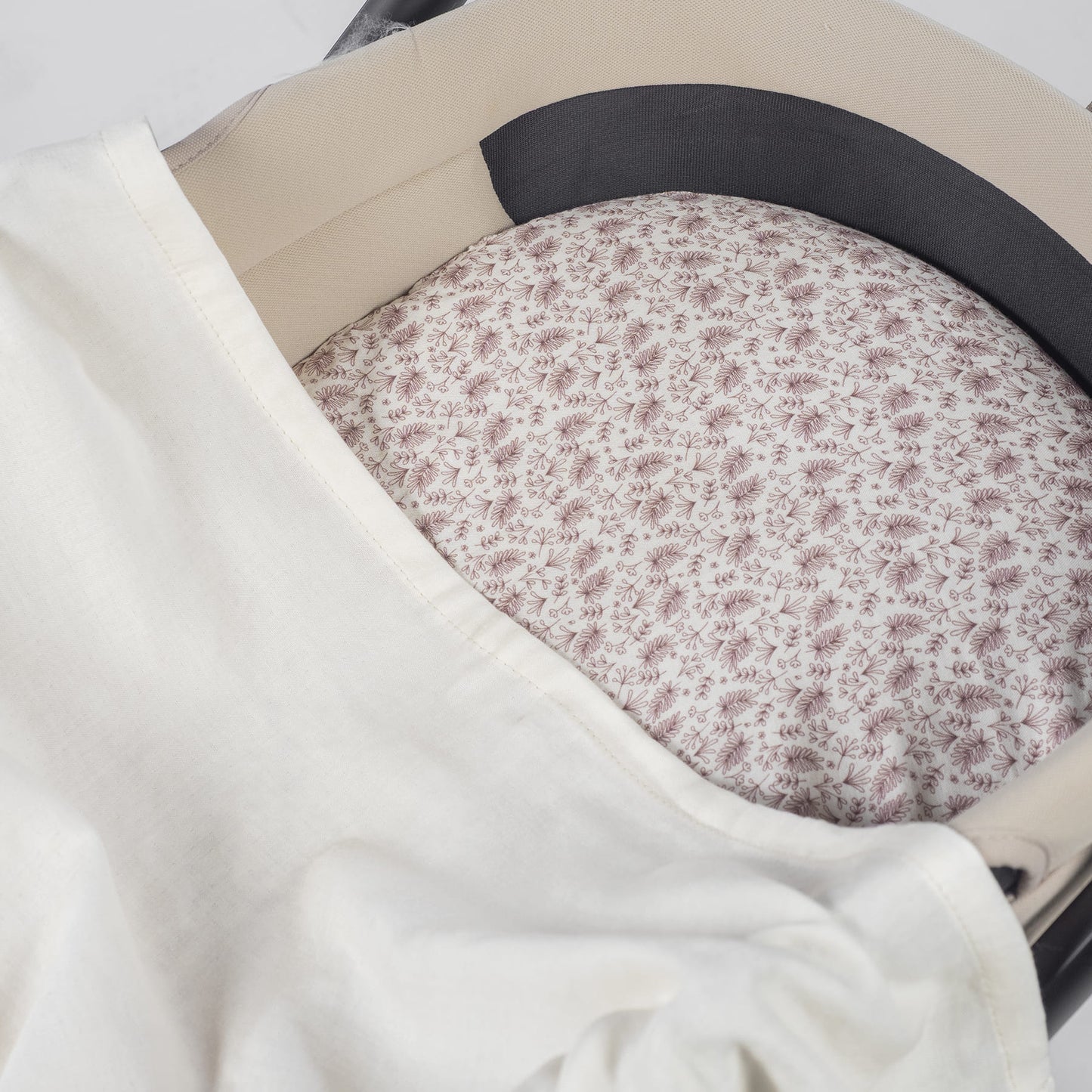 Walking Mum Conjunto de Lençol para Alcofa + Musselina - Gala Cerise