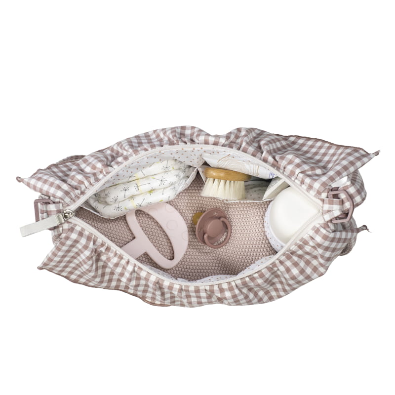 Walking Mum Bolsa Crossbody Góndola - Praliné Vichy Moka