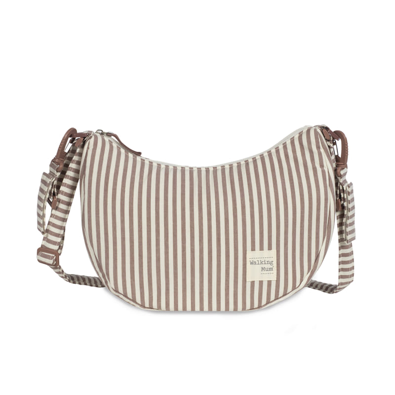 Walking Mum Bolsa Crossbody Góndola - Praliné Strips Moka